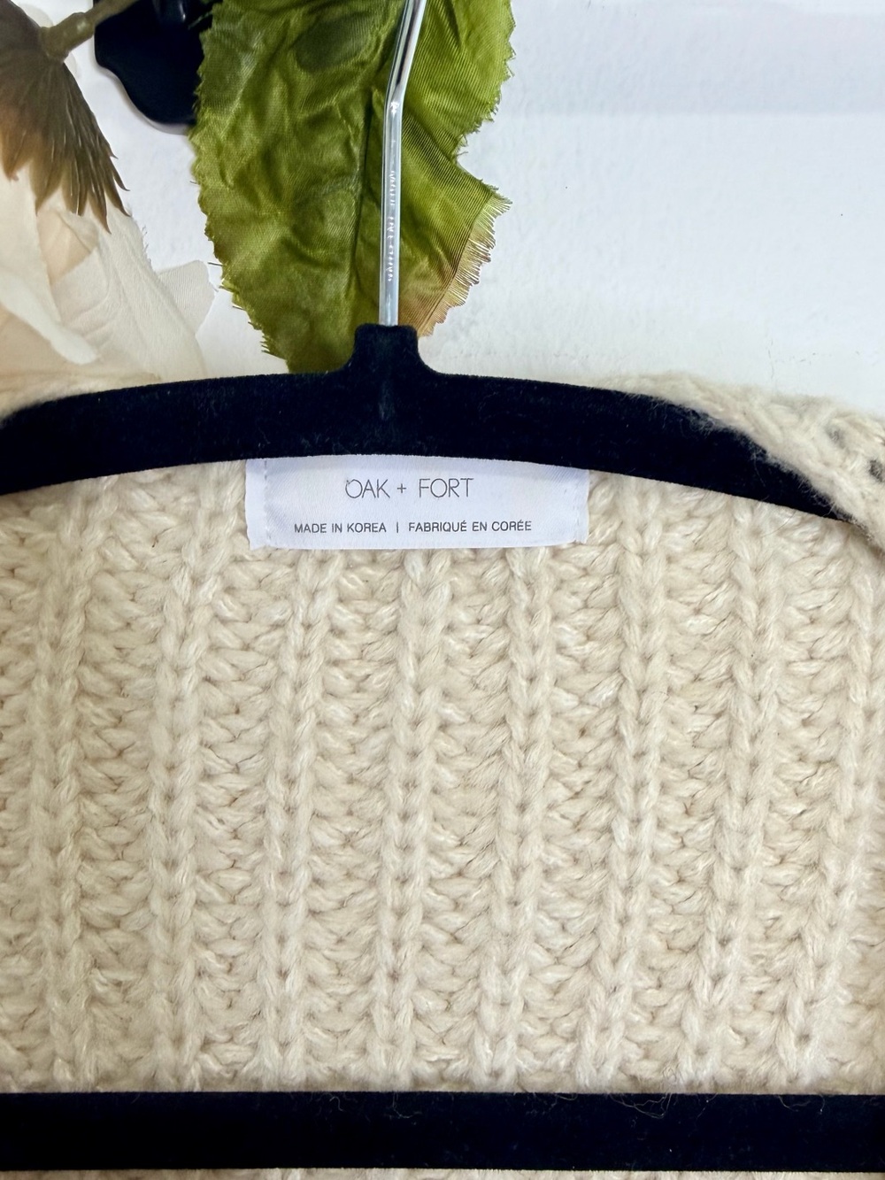 Oak + Fort Oversized Chunky Ribbed Knit Cardigan - Picture 6 of 8
